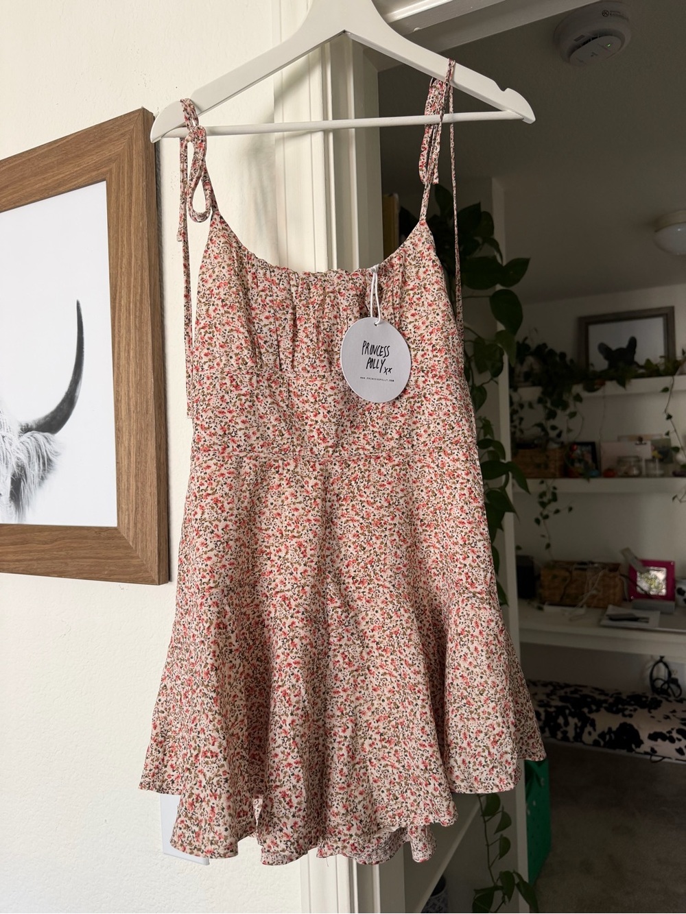 Princess Polly Red Multi Floral Tie-Strap Romper